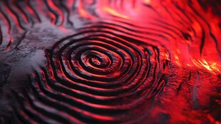 红色指纹纹理微观景象