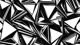 黑白几何三角抽象图案