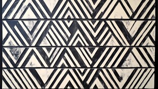 黑白几何图案墙面装饰