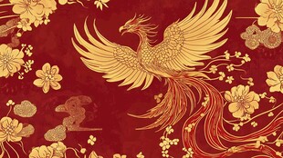 凤凰呈祥中式传统花纹图