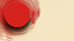 红色圆形笔触背景图