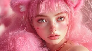 粉色系萌妹的甜美魅力