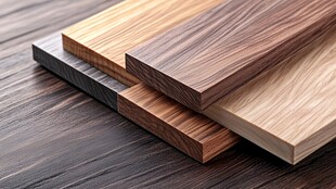 多样实木板材展示