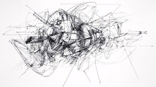 机械草图 抽象线条艺术表现
