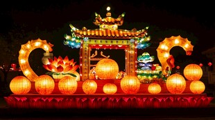 传统中式精美花灯造型