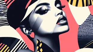 几何风时尚女性艺术插画