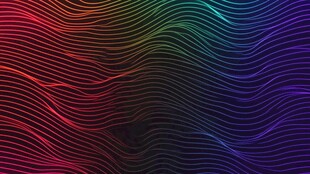 彩色波浪线条抽象背景图