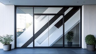 现代简约风格玻璃门设计