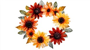 向日葵花环装饰图