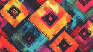多彩几何方块抽象图案背景