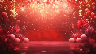 喜庆红色浪漫活动背景场景