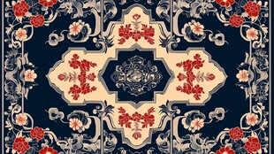 中式古典花卉图案纹饰