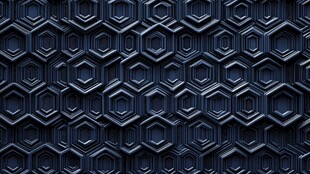 深蓝色六边形纹理背景图