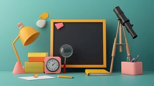 创意学习用品组合展示