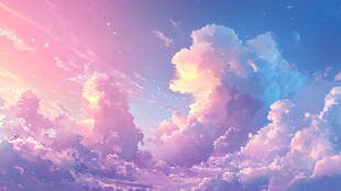 梦幻绚丽的天空云朵景观