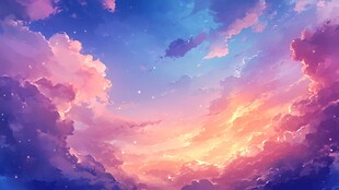 梦幻绚丽的天空云彩景象