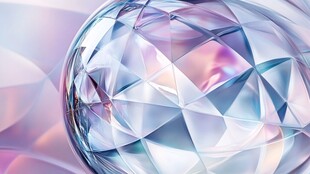 梦幻炫彩几何水晶球