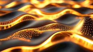 流动炫光粒子波浪背景图