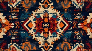 波西米亚风几何图案织物