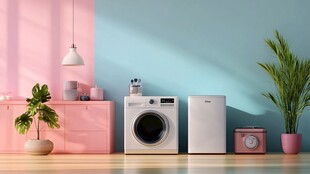 清新家居风的家电与绿植