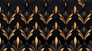 黑金叶形图案精美背景