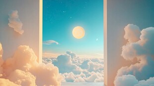 云端之上的梦幻日出景象