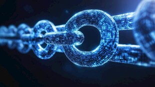 科技感数字链条连接画面