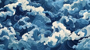 海浪纹理图案