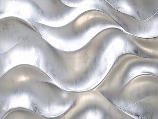 银色波浪纹理金属质感背景