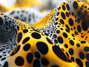 豹纹图案的动感织物纹理