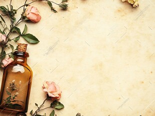 复古瓶花与旧纸张的浪漫