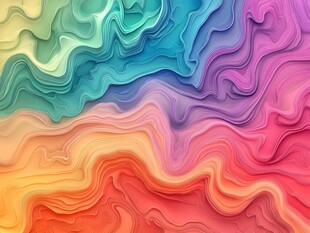 多彩波浪纹理艺术背景图