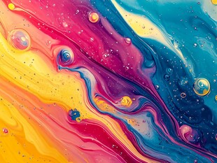 梦幻流体色彩艺术画面