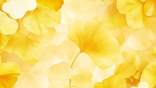 金黄银杏叶梦幻背景图