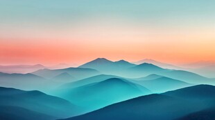 梦幻远山 绚烂天际线