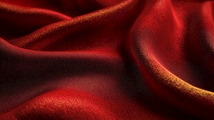 红色丝绸质感特写