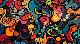 绚丽多彩抽象流体图案背景