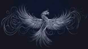 凤凰展翅图案设计