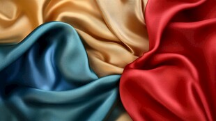 多彩绸缎纹理特写