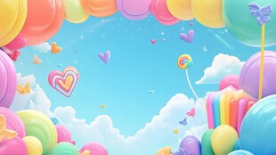 梦幻缤纷气球童话场景
