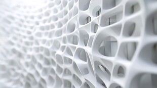 白色镂空几何结构艺术纹理