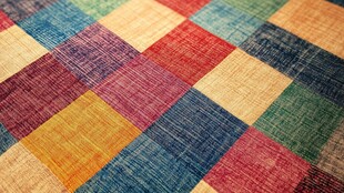 多彩拼色方格织物纹理