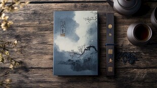中式古风书籍与茶具之美