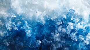 梦幻蓝白冰块纹理特写