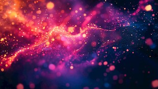 梦幻炫彩粒子流动背景