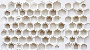 白色六边形几何图案背景