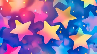 梦幻炫彩星星背景图案