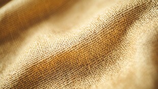 金黄质感麻布纹理特写
