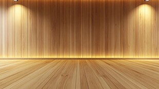 木质空旷室内空间场景