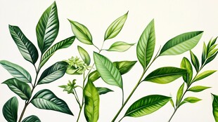 清新绿植绘 叶片生机尽显